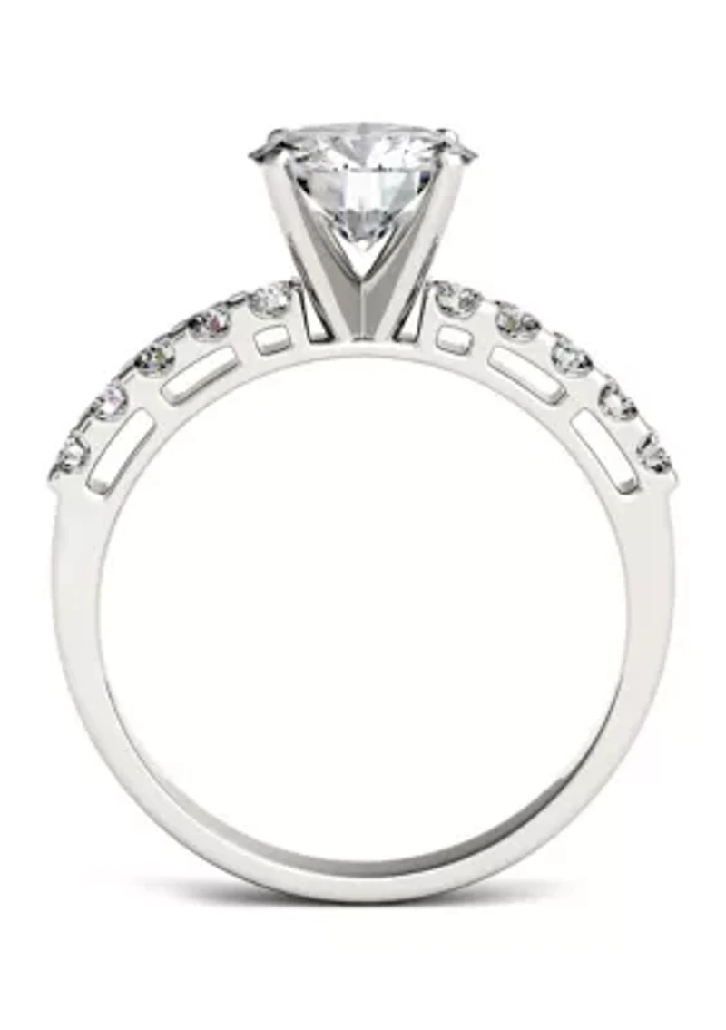 1.8 ct. t.w. Lab Created Moissanite Engagement Ring 14K White Gold