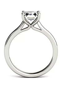 1.3 ct. t.w. Lab Created Moissanite Asscher Solitaire Ring 14K White Gold