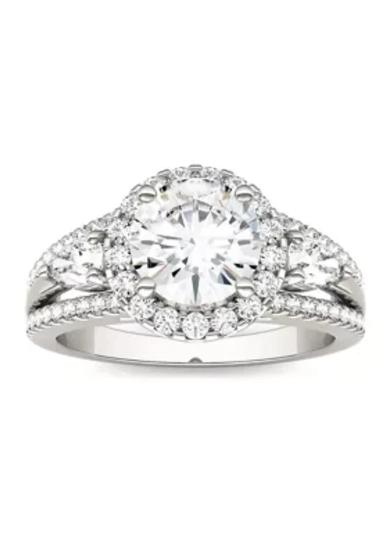 2.5 ct. t.w. Lab Created Moissanite Halo Engagement Ring 14K White Gold