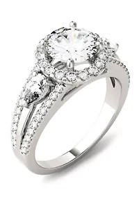 2.5 ct. t.w. Lab Created Moissanite Halo Engagement Ring 14K White Gold
