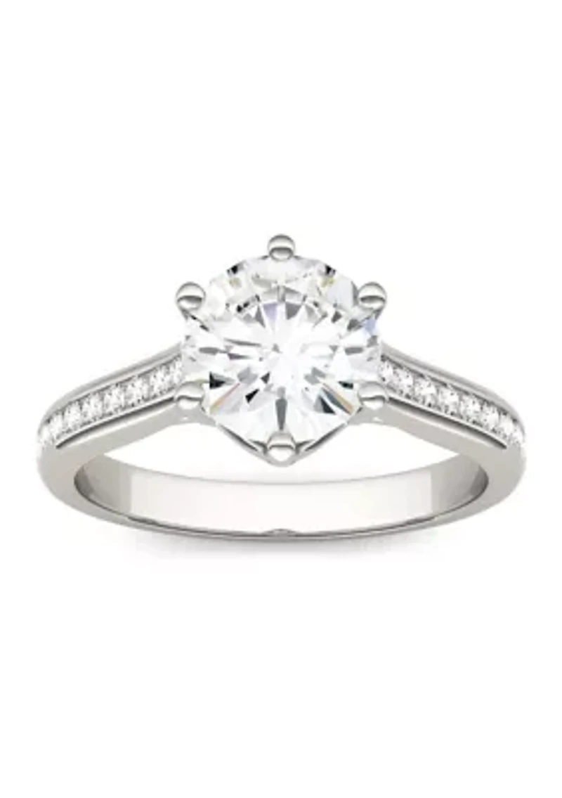 1.68 ct. t.w. Lab Created Moissanite Engagement Ring 14K White Gold