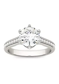 1.68 ct. t.w. Lab Created Moissanite Engagement Ring 14K White Gold