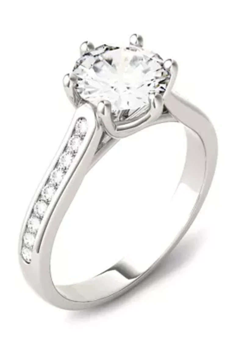 1.68 ct. t.w. Lab Created Moissanite Engagement Ring 14K White Gold