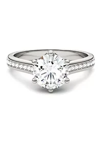 1.68 ct. t.w. Lab Created Moissanite Engagement Ring 14K White Gold
