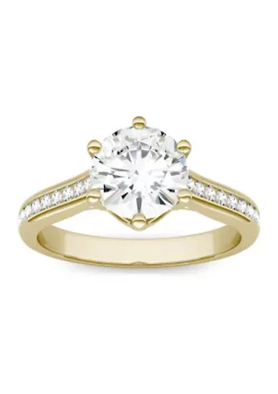 1.68 ct. t.w. Lab Created Moissanite Engagement Ring 14K Yellow Gold