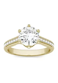 1.68 ct. t.w. Lab Created Moissanite Engagement Ring 14K Yellow Gold