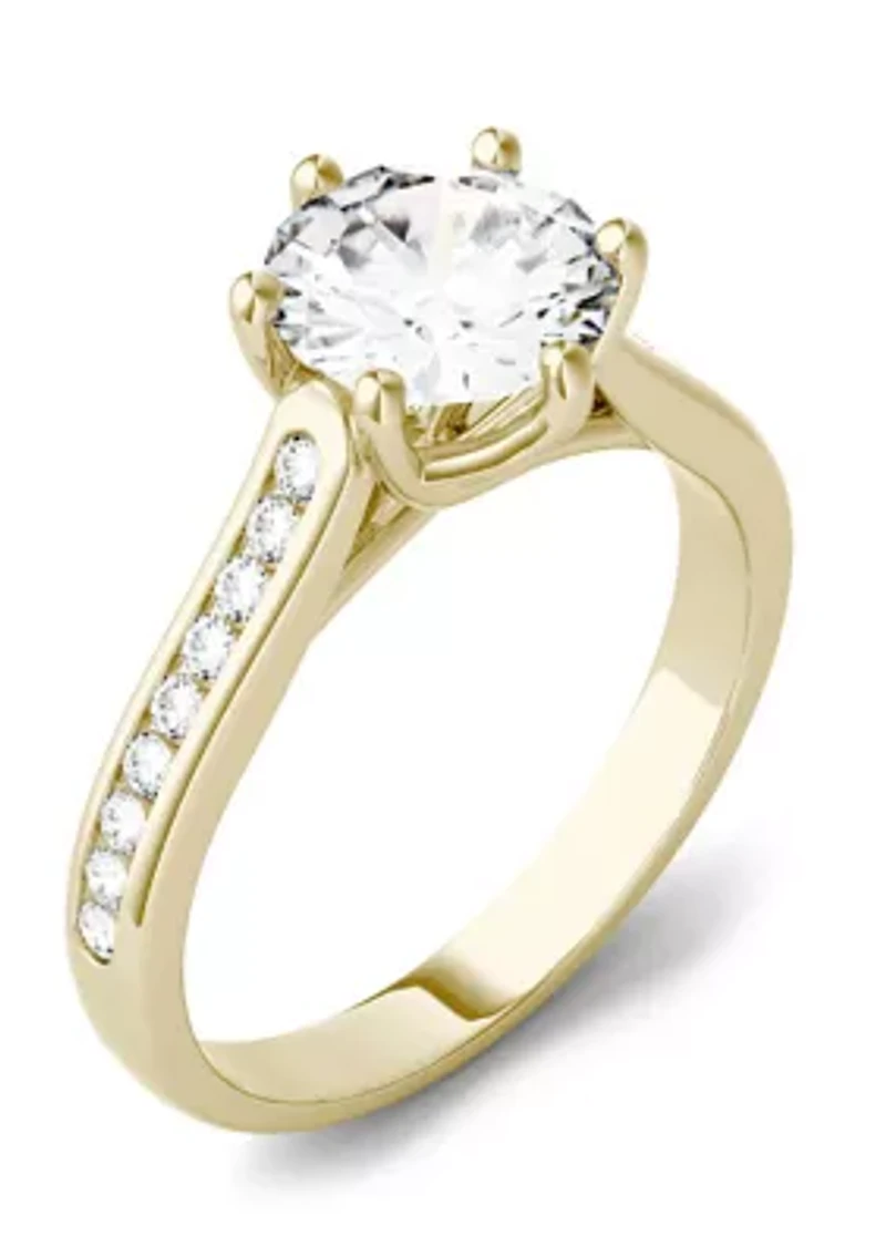 1.68 ct. t.w. Lab Created Moissanite Engagement Ring 14K Yellow Gold