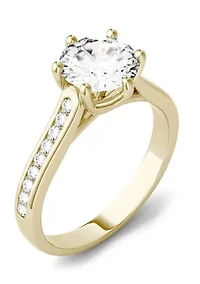1.68 ct. t.w. Lab Created Moissanite Engagement Ring 14K Yellow Gold