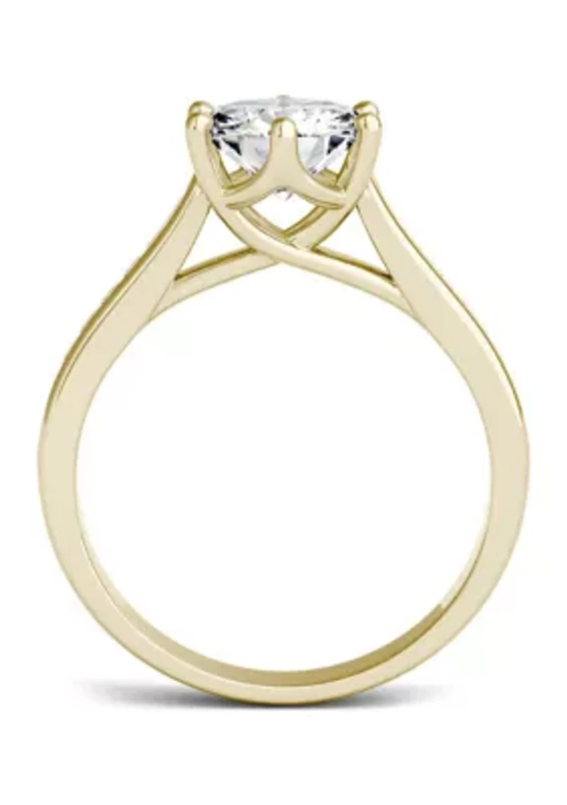 1.68 ct. t.w. Lab Created Moissanite Engagement Ring 14K Yellow Gold