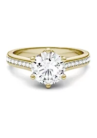 1.68 ct. t.w. Lab Created Moissanite Engagement Ring 14K Yellow Gold