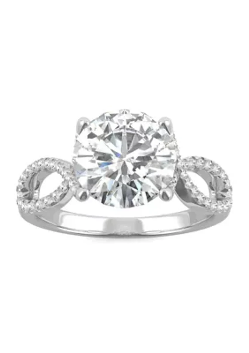 ct. t.w. Lab Created Moissanite Engagement Ring 14K White Gold