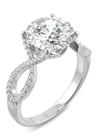 ct. t.w. Lab Created Moissanite Engagement Ring 14K White Gold