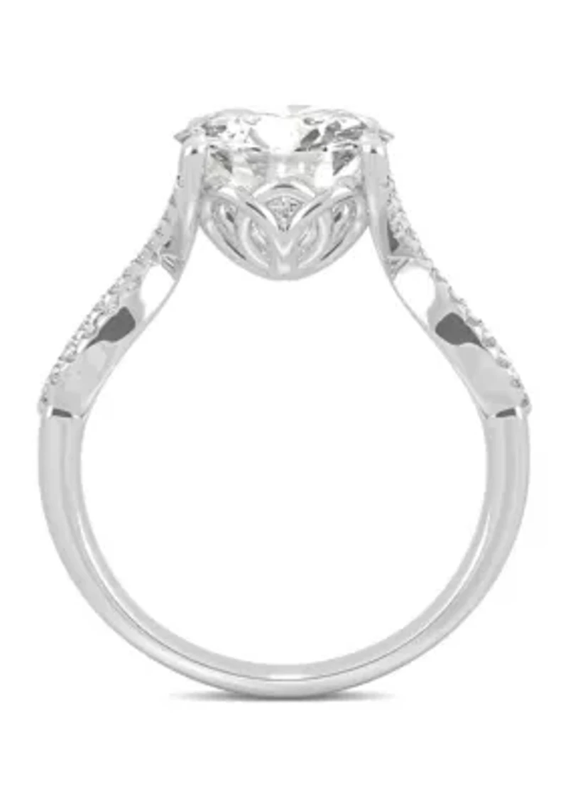 ct. t.w. Lab Created Moissanite Engagement Ring 14K White Gold