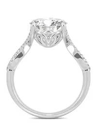 ct. t.w. Lab Created Moissanite Engagement Ring 14K White Gold