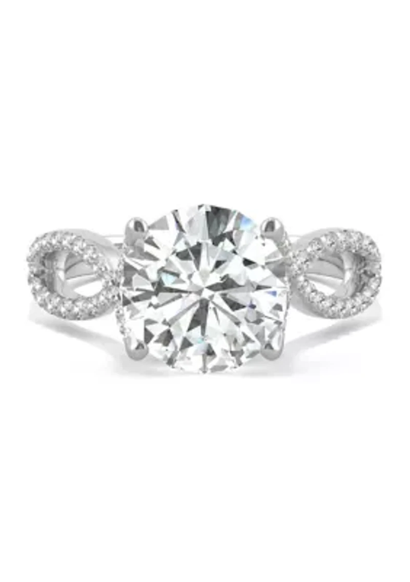 ct. t.w. Lab Created Moissanite Engagement Ring 14K White Gold