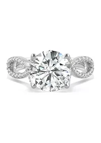ct. t.w. Lab Created Moissanite Engagement Ring 14K White Gold