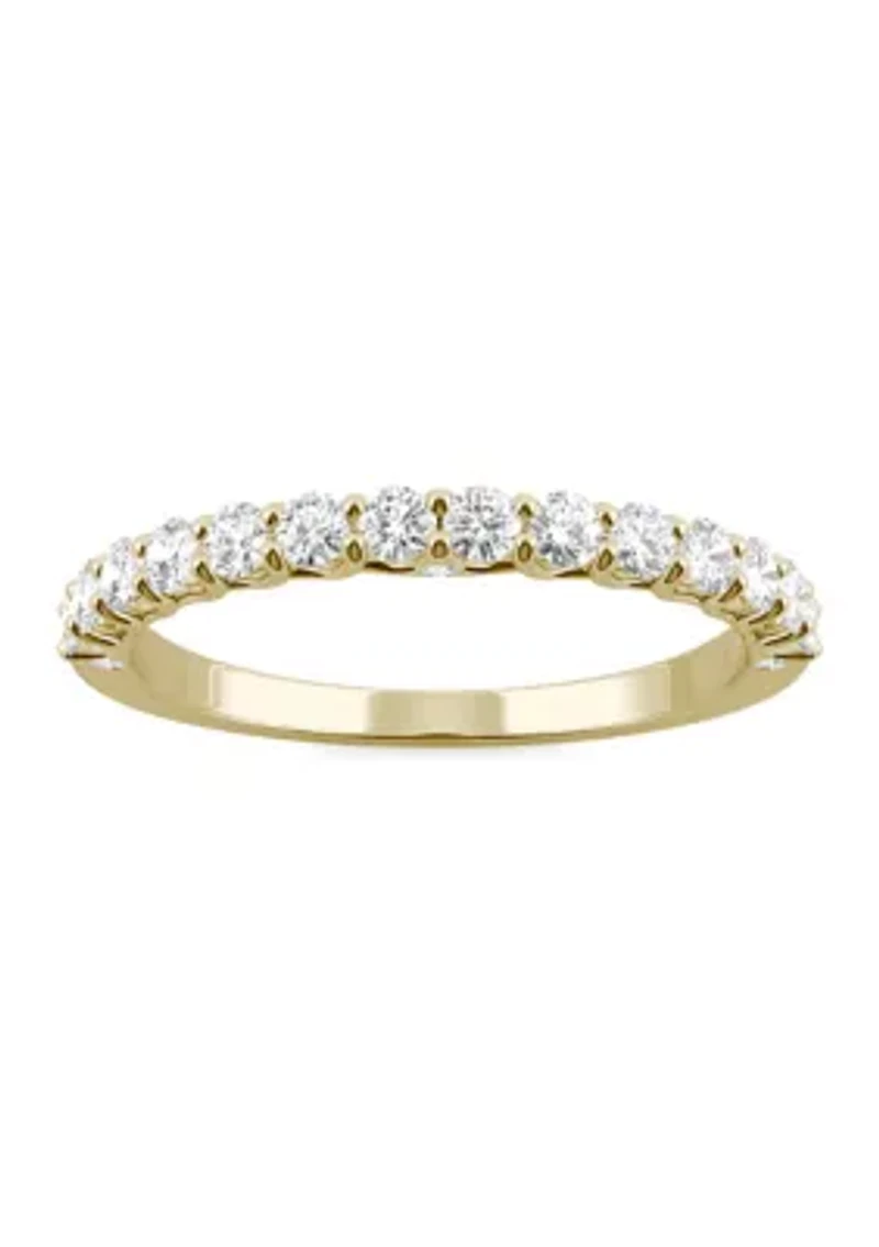 1/2 ct. t.w. Lab Created Moissanite Wedding Band 14K Yellow Gold