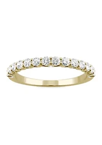1/2 ct. t.w. Lab Created Moissanite Wedding Band 14K Yellow Gold