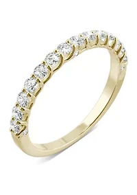 1/2 ct. t.w. Lab Created Moissanite Wedding Band 14K Yellow Gold
