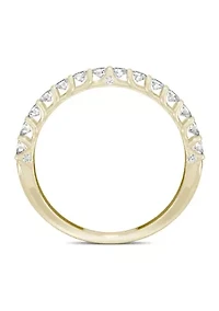 1/2 ct. t.w. Lab Created Moissanite Wedding Band 14K Yellow Gold