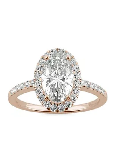 Charles & Colvard 2.62 ct. t.w. Lab Created Moissanite Oval Halo Ring