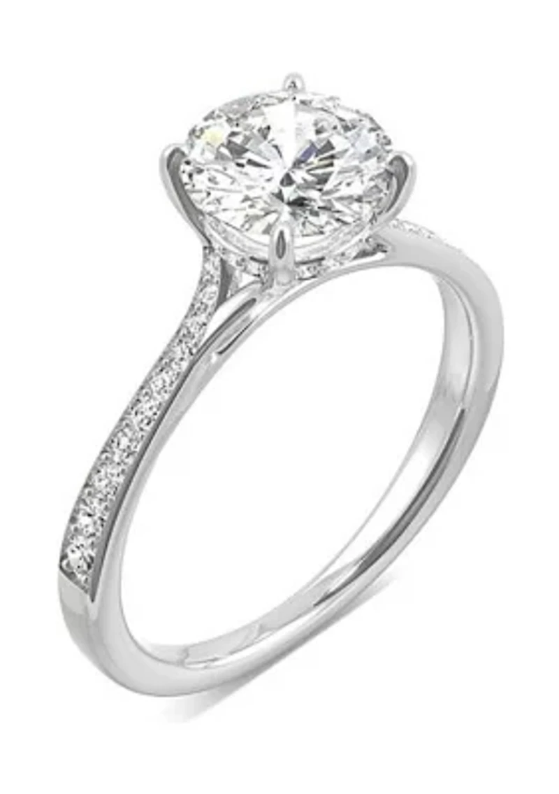 Charles & Colvard 1.64 ct. t.w. Lab Created Moissanite Bypass Engagement Ring