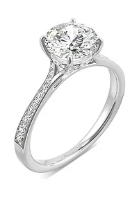 Charles & Colvard 1.64 ct. t.w. Lab Created Moissanite Bypass Engagement Ring