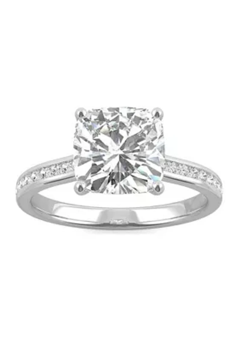 Charles & Colvard 2.58 ct. t.w. Lab Created Moissanite Cushion Engagement Ring