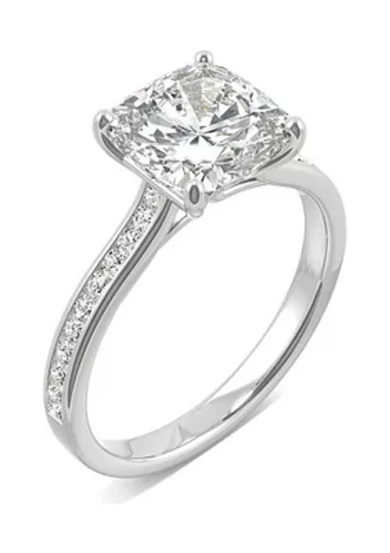 Charles & Colvard 2.58 ct. t.w. Lab Created Moissanite Cushion Engagement Ring