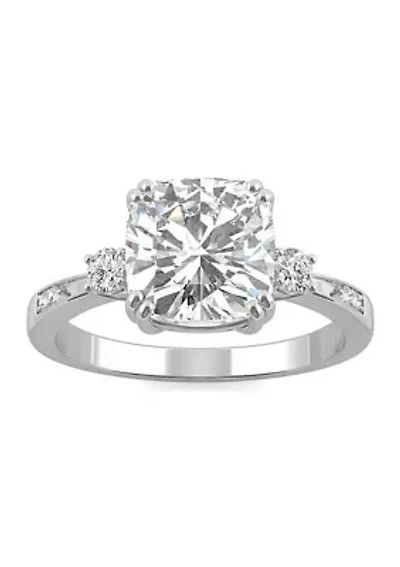 Charles & Colvard 2.54 ct. t.w. Lab Created Moissanite Cushion Engagement Ring