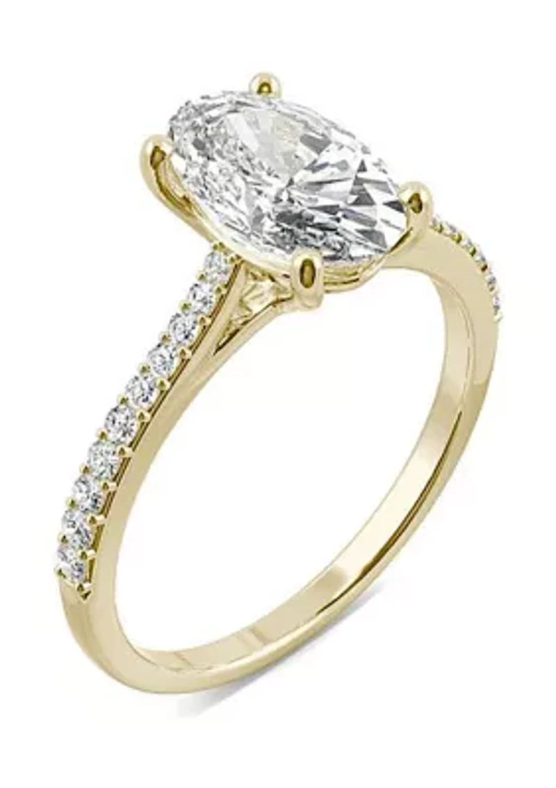 Charles & Colvard 2.49 ct. t.w. Lab Created Moissanite Oval Engagement Ring