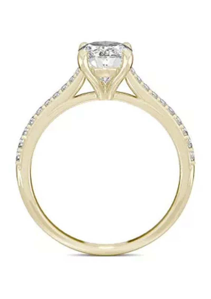 Charles & Colvard 2.49 ct. t.w. Lab Created Moissanite Oval Engagement Ring