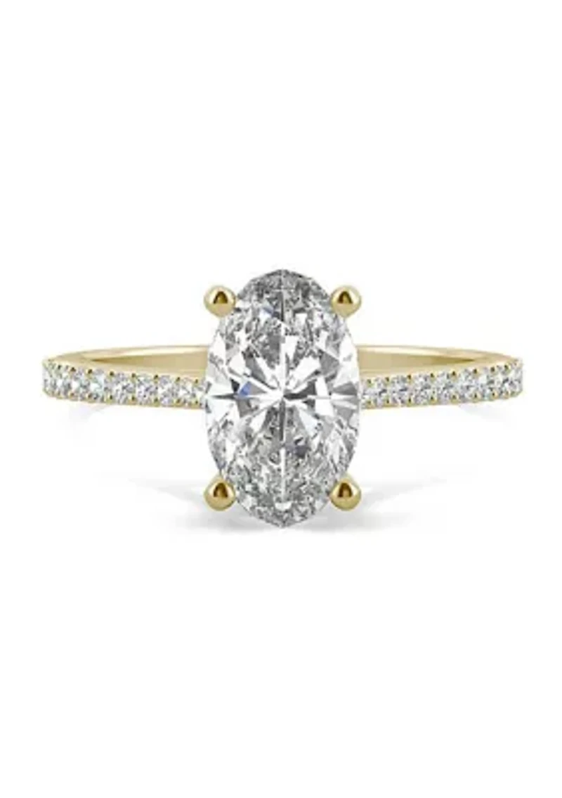 Charles & Colvard 2.49 ct. t.w. Lab Created Moissanite Oval Engagement Ring