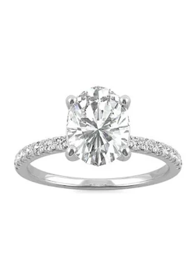 Charles & Colvard 2.34 ct. t.w. Lab Created Moissanite Oval Engagement Ring
