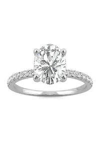 Charles & Colvard 2.34 ct. t.w. Lab Created Moissanite Oval Engagement Ring