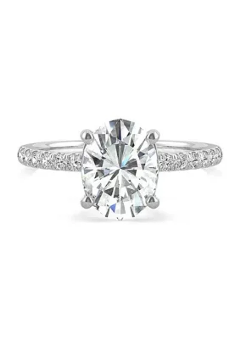 Charles & Colvard 2.34 ct. t.w. Lab Created Moissanite Oval Engagement Ring
