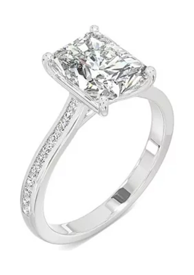 Charles & Colvard 2.88 ct. t.w. Lab Created Moissanite Radiant Engagement Ring