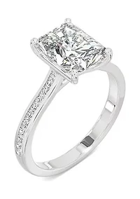 Charles & Colvard 2.88 ct. t.w. Lab Created Moissanite Radiant Engagement Ring