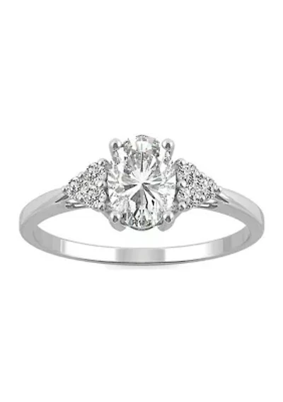 Charles & Colvard 1.02 ct. t.w. Lab Created Moissanite Oval Engagement Ring