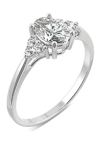 Charles & Colvard 1.02 ct. t.w. Lab Created Moissanite Oval Engagement Ring
