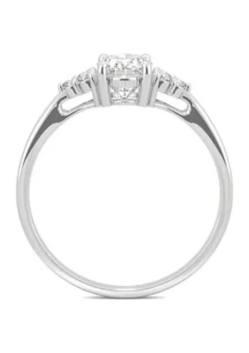 Charles & Colvard 1.02 ct. t.w. Lab Created Moissanite Oval Engagement Ring