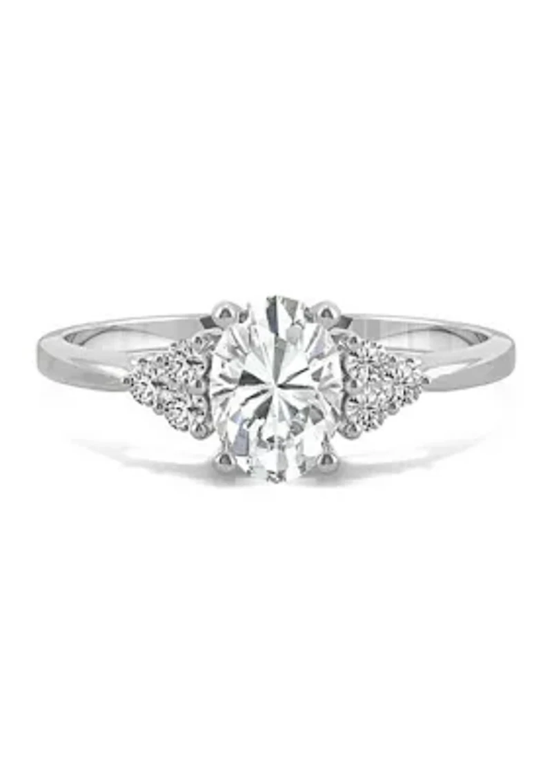 Charles & Colvard 1.02 ct. t.w. Lab Created Moissanite Oval Engagement Ring
