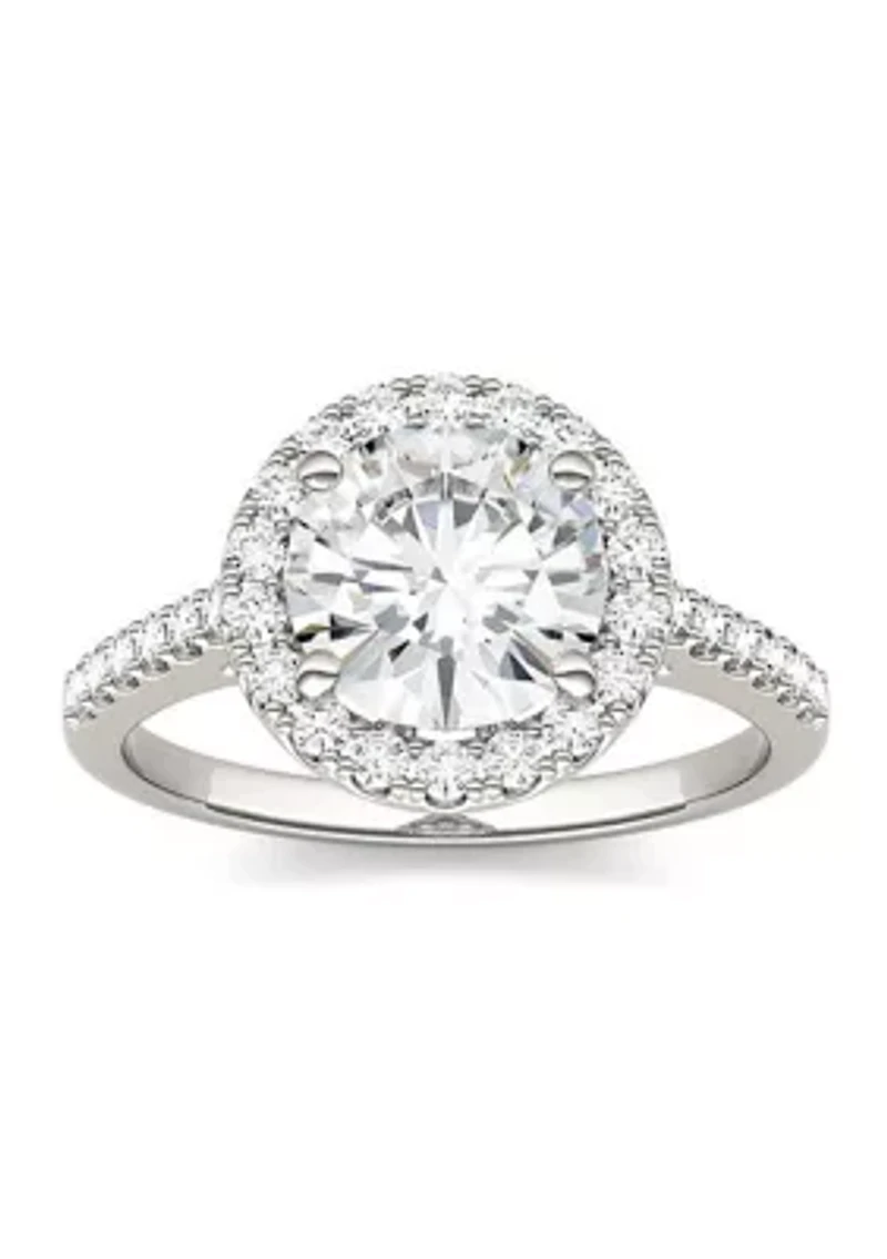Charles & Colvard 2.35 ct. t.w. Lab Created Moissanite Round Halo Ring