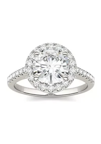 Charles & Colvard 2.35 ct. t.w. Lab Created Moissanite Round Halo Ring