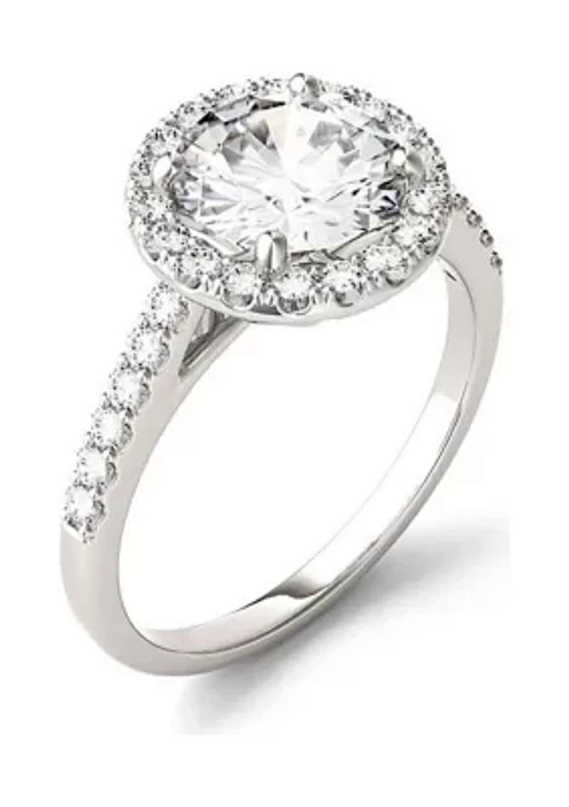 Charles & Colvard 2.35 ct. t.w. Lab Created Moissanite Round Halo Ring