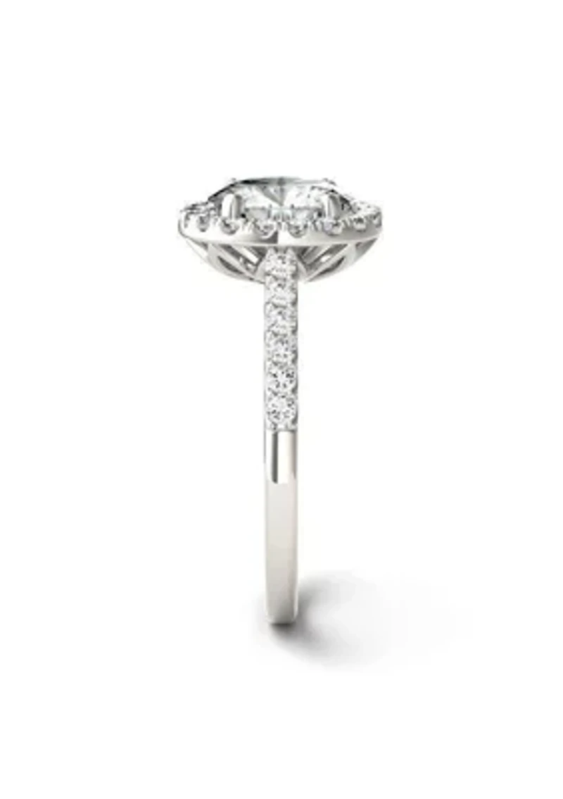 Charles & Colvard 2.35 ct. t.w. Lab Created Moissanite Round Halo Ring