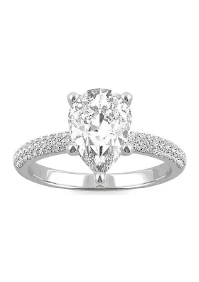 Charles & Colvard 2.31 ct. t.w. Lab Created Moissanite Pear Engagement Ring