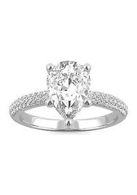 Charles & Colvard 2.31 ct. t.w. Lab Created Moissanite Pear Engagement Ring