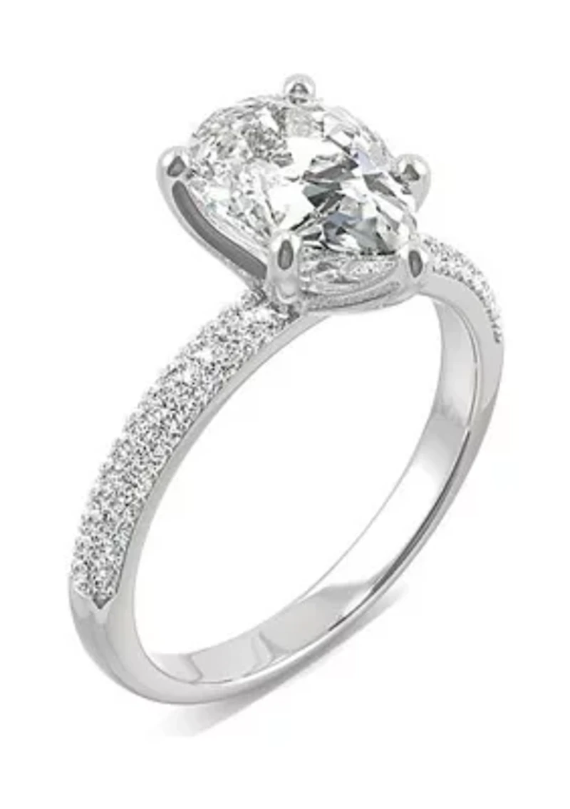 Charles & Colvard 2.31 ct. t.w. Lab Created Moissanite Pear Engagement Ring