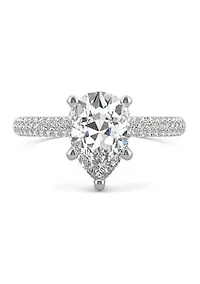 Charles & Colvard 2.31 ct. t.w. Lab Created Moissanite Pear Engagement Ring